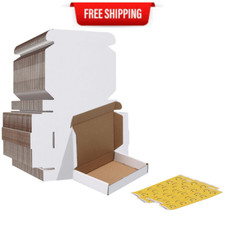 50 White Corrugated Shipping Mailer Small Packaging Packing Boxes 6x4x1