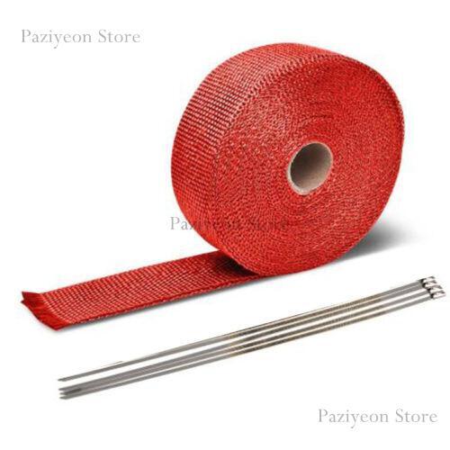 Nastro Termico Per Scarico Rosso – 2" X 50 Piedi – Protezione 1800°F – Con Fascette Acciaio