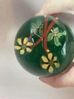 Vintage Paperweight Glass Floral Polished Base Murano Fratelli  Toso 1 lB 4.4 Oz
