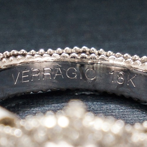 VERRAGIO ENGAGEMENT RING 18K WHITE GOLD 5030 - Picture 8 of 9