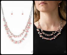 Paparazzi KINDHEARTED HEART orange necklace