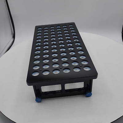 TL Reefs Frag-Rack Aus Silikon Für 72 Korallen-Stecker, Schwarz, Stapelbar, Verstellbare Beine 3,8-6,3cm