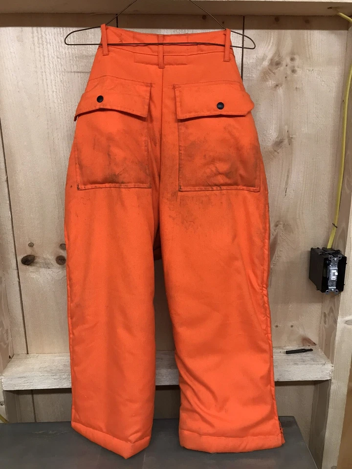 Winchester Snow Pants Men's L Blaze Orange Hunting Snowpants Used Reinforce Knee - Image 4 of 4