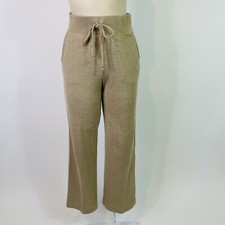 St. John Spa Wide Leg Pants S/M Womens Silk Blend High Rise Drawstring Lounge