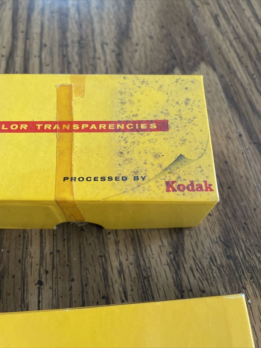 ◆KODAK◆ Processing Slide YELLOW K5163LSD14BLY Lot KODAK KODASLIDE BOX YELLOW MOUNTED COLOR TRANSPARENCIES