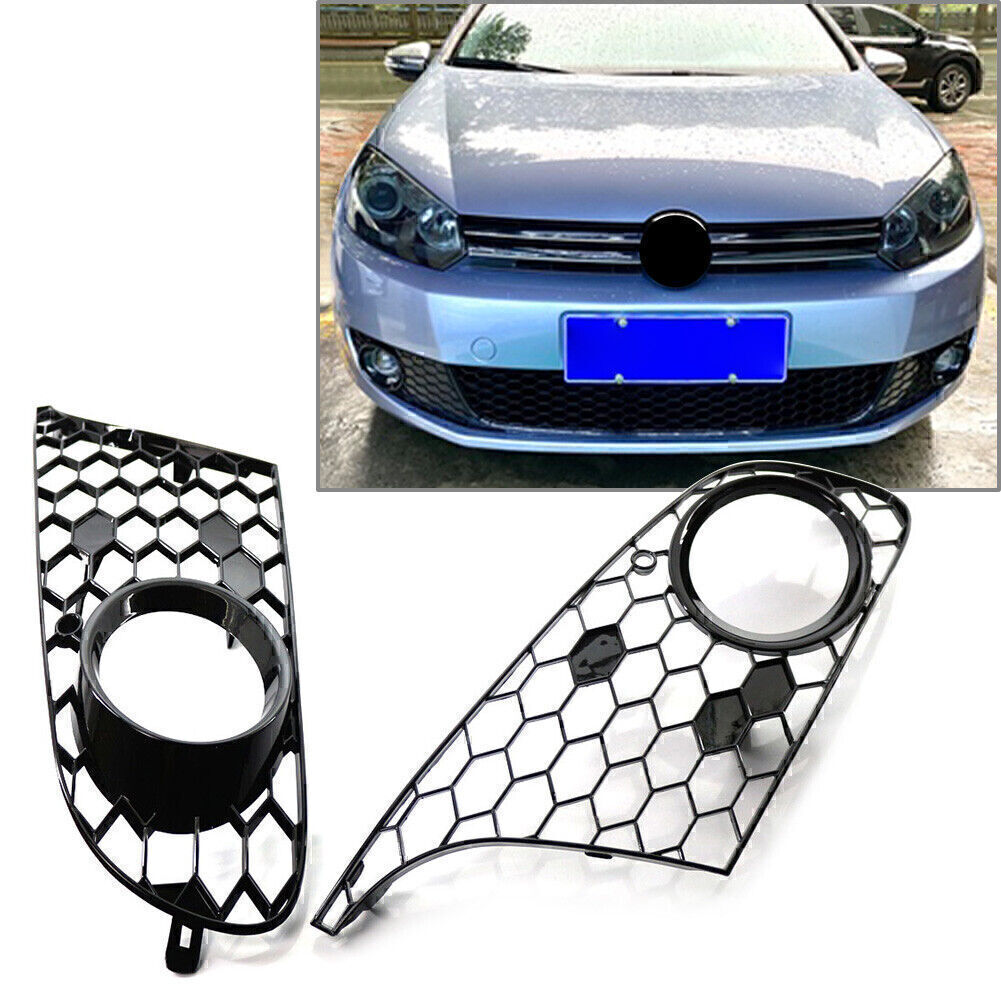 Honeycomb Front Lower Bumper Mesh Fog Light Grille For VW Golf 6 Mk6 Jetta 09-14