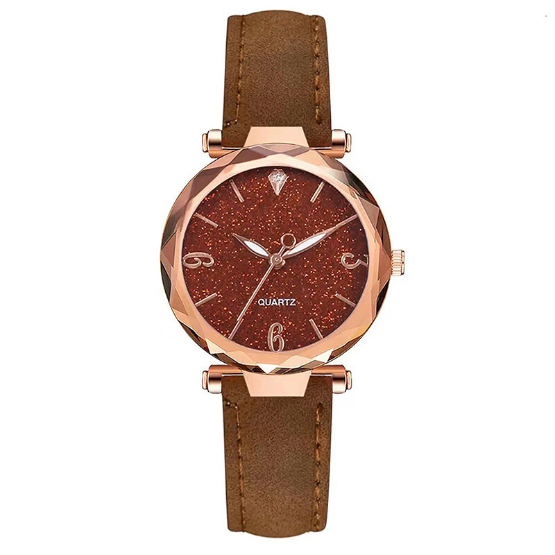 Fashion Women Ladies Watches Leather Strap Starry Sky Lady Wrist Watch