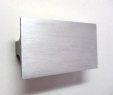 Industrial T Profile Brushed Aluminum Drawer Pull Handle 2-1/2 inch Centers MCM