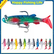 New 20PCS/Pack Soft Rubber Ice Fishing Lure 7.5cm/12.5g Bait Bass Paddle Tail