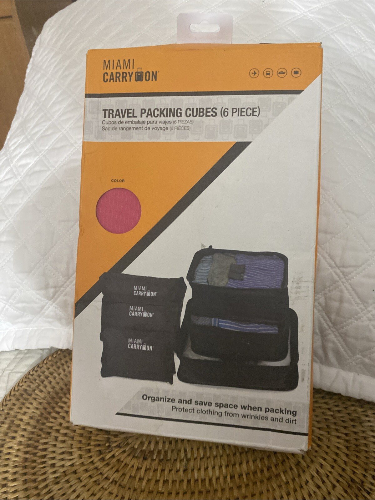 Miami 6pc Carry On Packing Cubes Set New Open Box-image