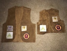 Vintage YMCA Handmade Suede Coat Father Son Native American Tribal Minnesota