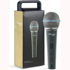 Mint Stagg SDM60 Professional Beta 58 Style Dynamic Vocal Microphone +XLR Cable
