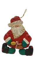 Wooden Santa Door Wall Hanging 8" Tall