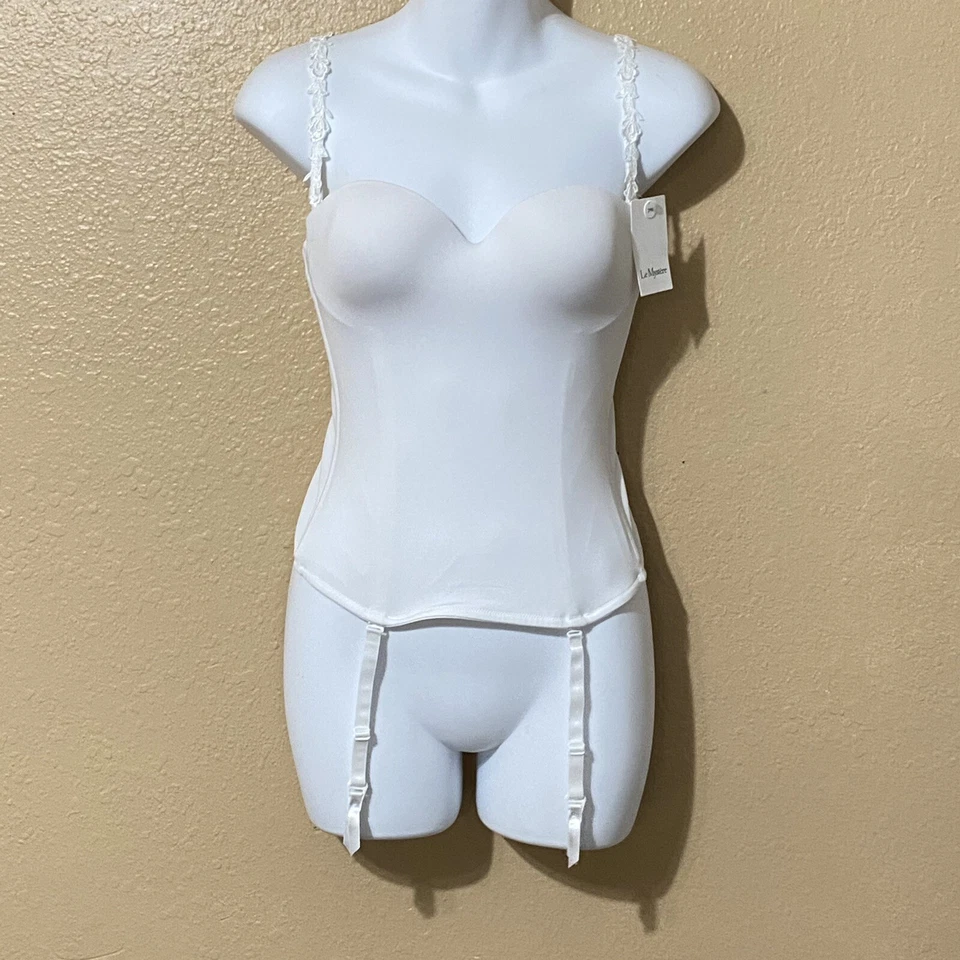 Ligas bustier Le Mystere blancas de seducción nupcial para mujer talla 34B” Foto 2 de 4