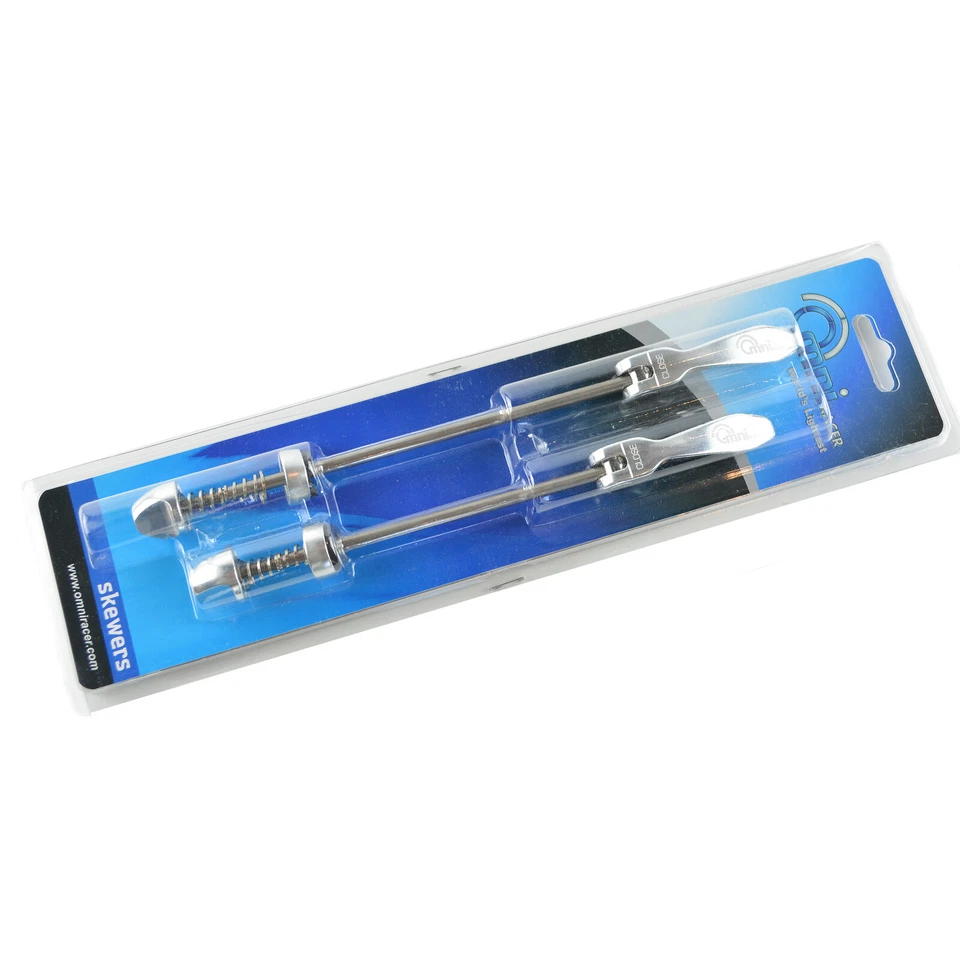 OMNI Racer Quick Release Road Mountain Bicycle Wheel Skewers Stainless: SILVER - Image 4 of 4
