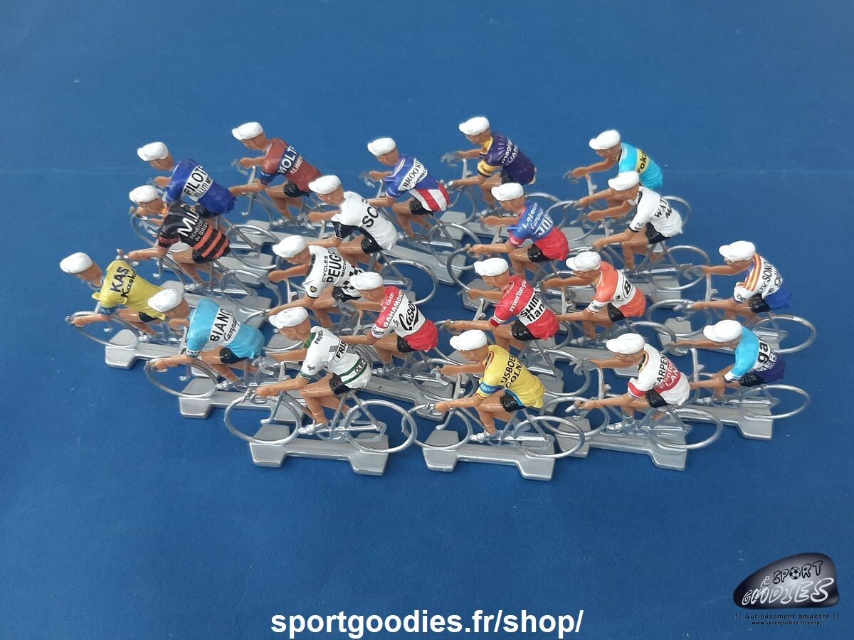 Coffret cadeau 20 figurines cyclistes 1974 pour collectionneur du Tour et Giro