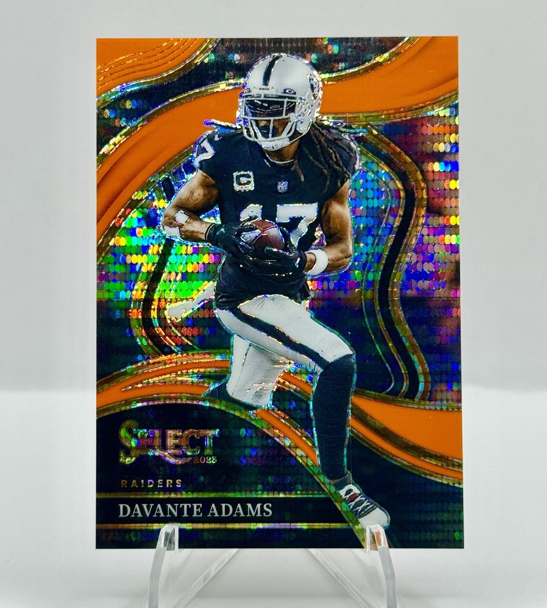 2023 Panini Select DAVANTE ADAMS Orange Pulsar Prizm FOTL Raiders