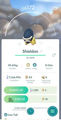 Pokemon Trade Go   Shiny Shieldon  