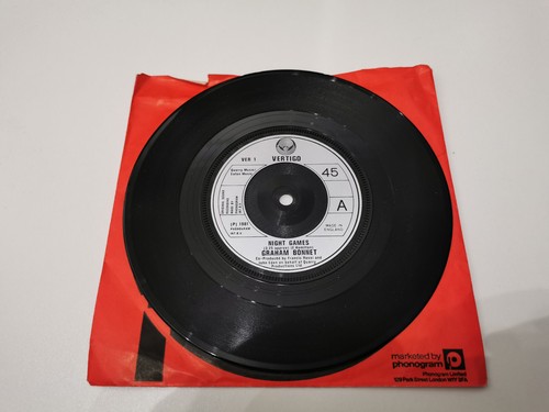 graham bonnet night games 7" vinyl record very good condition
