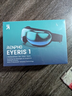 RENPHO Eyeris1 Heat Eye Temple Massager Migraine Remote- teal/green