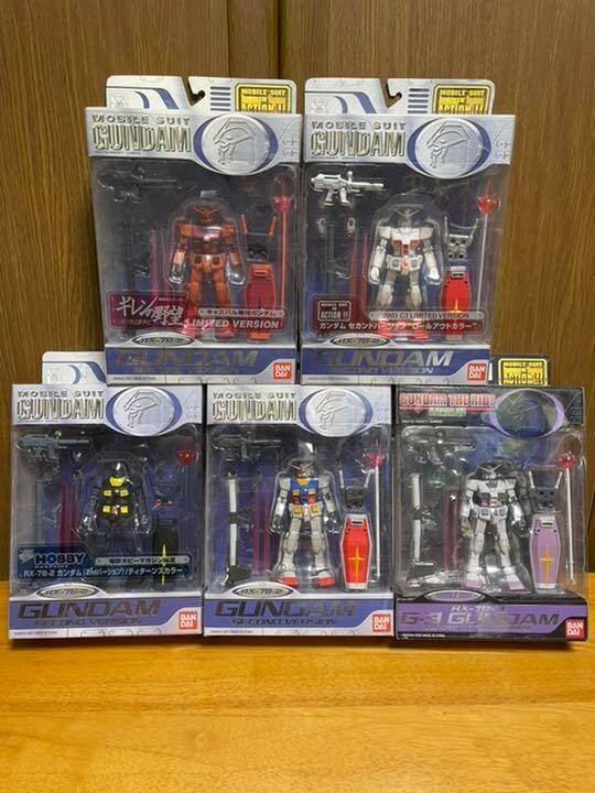 Gundam Mobile Suit in Action MIA Set of 5 Gundam and 2 Zaku