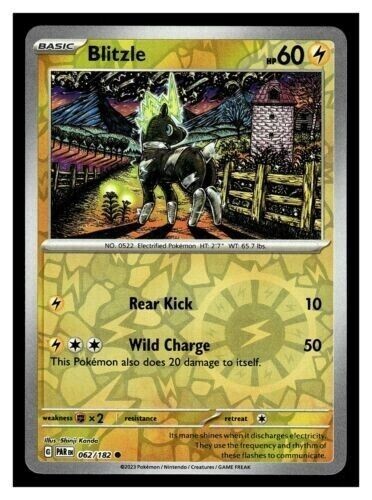 Pokemon - Blitzle - 062/182 - Paradox Rift - Reverse Holo Rare