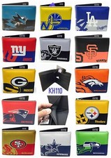 NFL,MLB,NBA,NHL Team Mens Printed logo Bi-fold Wallet
