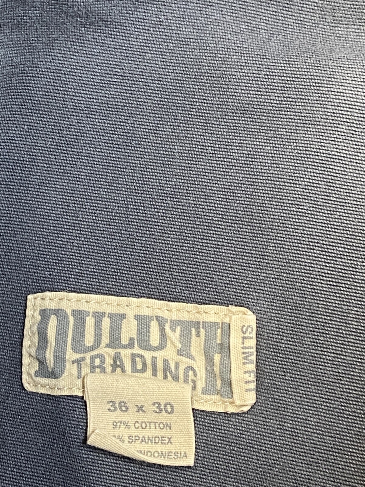 Duluth Trading Pants Men 34x30* Flex Fire Hose Slim Fit Distressed Slate Blue