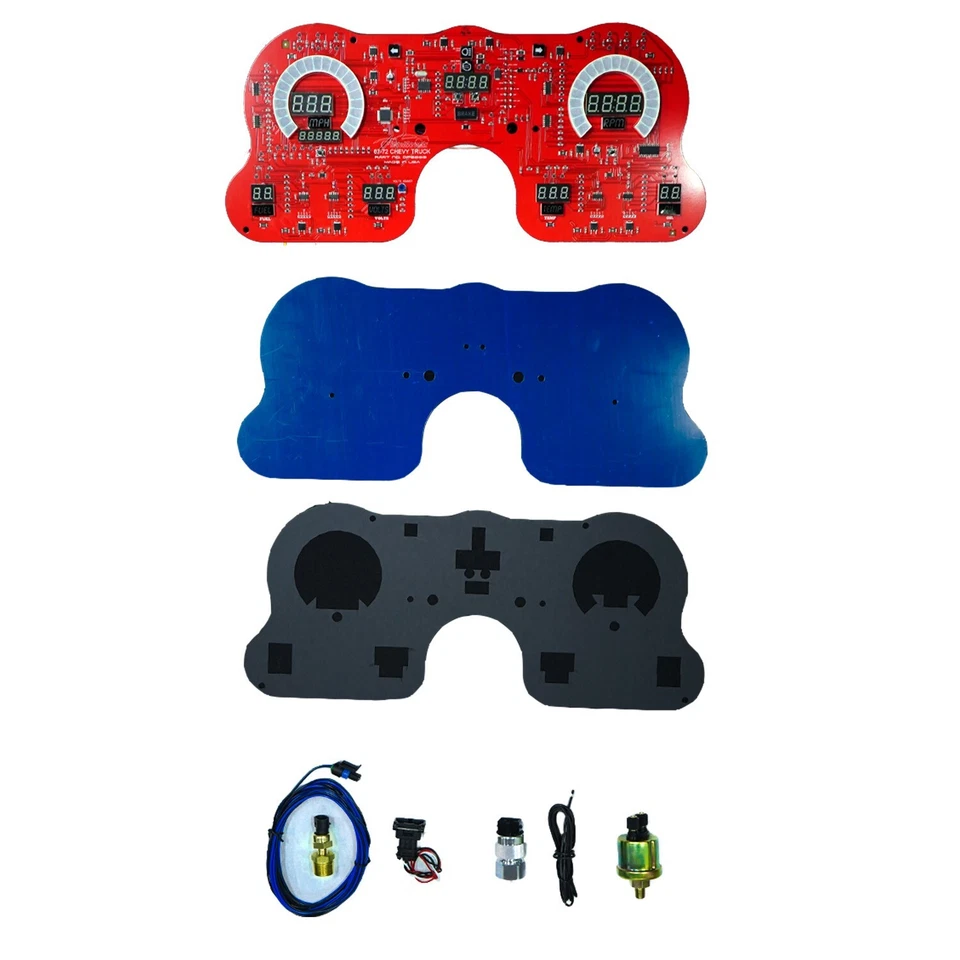 Chevy Truck 1967-1972 tablero digital LED blanco Intellitronix DP6003W hecho en EE. UU.! Foto 4 de 4