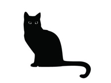 Cat Tail Down - Black Cat5 Diecut Vinyl Decal 4-21 In Kitty Cat Outdoor Sticker Cat Tail Down - Black Cat5 Diecut Vinyl Decal 4-21 In Kitty Cat Outdoor Sticker