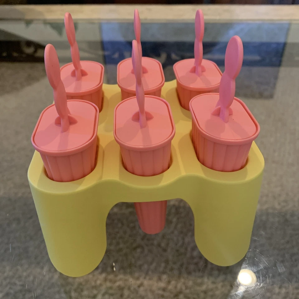 Paquete de 6 Ice Pop Maker IKEA UPPFYLLD, Molde Fácilmente Rosa y Amarillo Polipropileno Foto 4 de 4