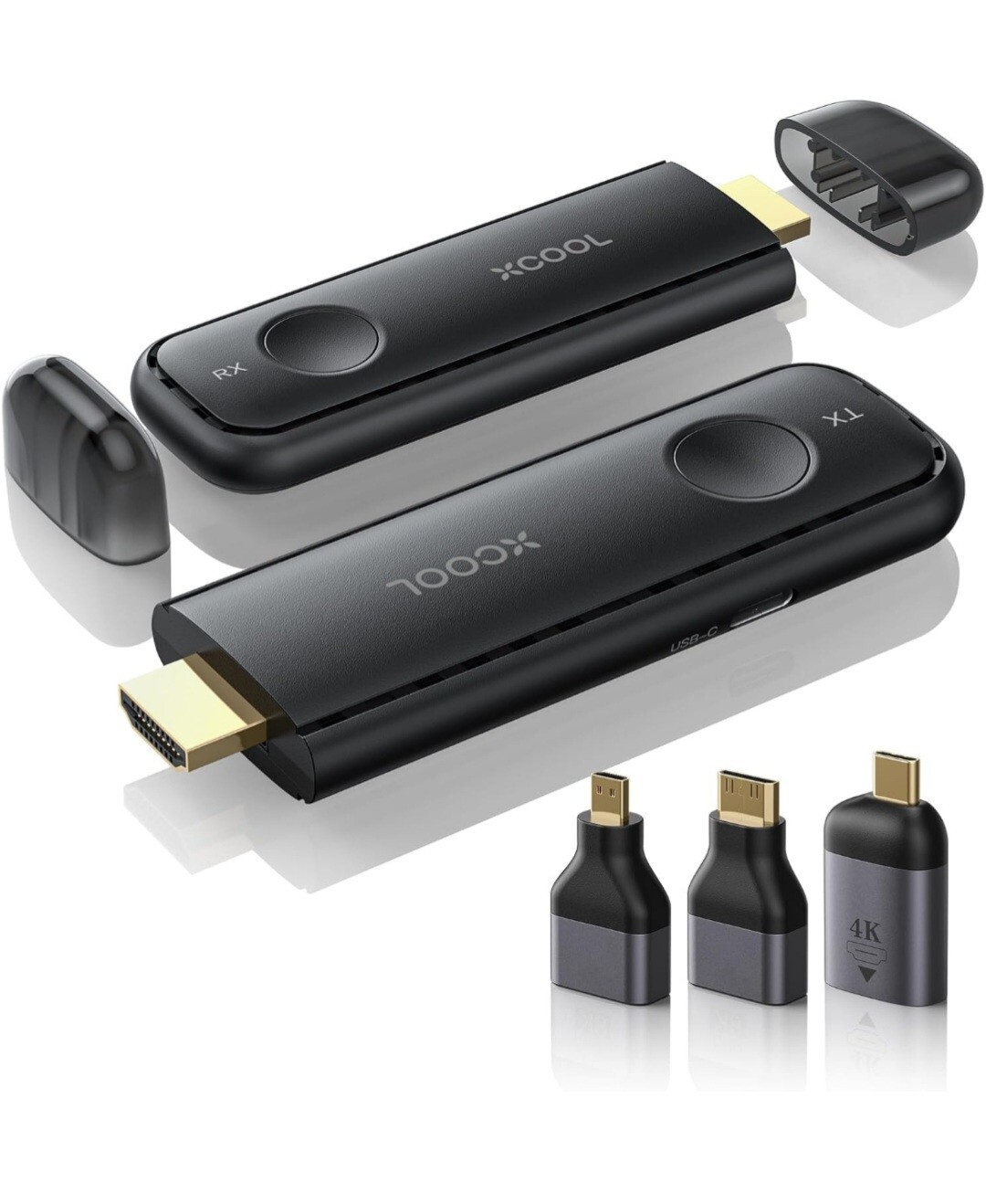 Wireless HDMI Transmitter and Receiver, Plug and Play, 1080P HD, 100 FT Range