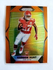 2017 PANINI PRIZM ORANGE KAREEM HUNT RC! 27/275! 1/1! JERSEY NUMBER!
