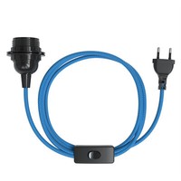 Lampensockel Mit 5M Kabel E27 Schraubfassung Netzstecker Schalter Fassung Blau