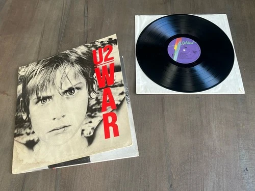 U2 War LP Island Records 90067-1 VG Vinyl, VG+ Gatefold w Lyrics 1983 Rock Album