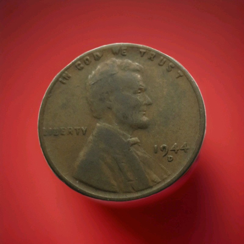 1944-D Lincoln Wheat Penny "L" On Rim Small To Large Cracks More SEE Description