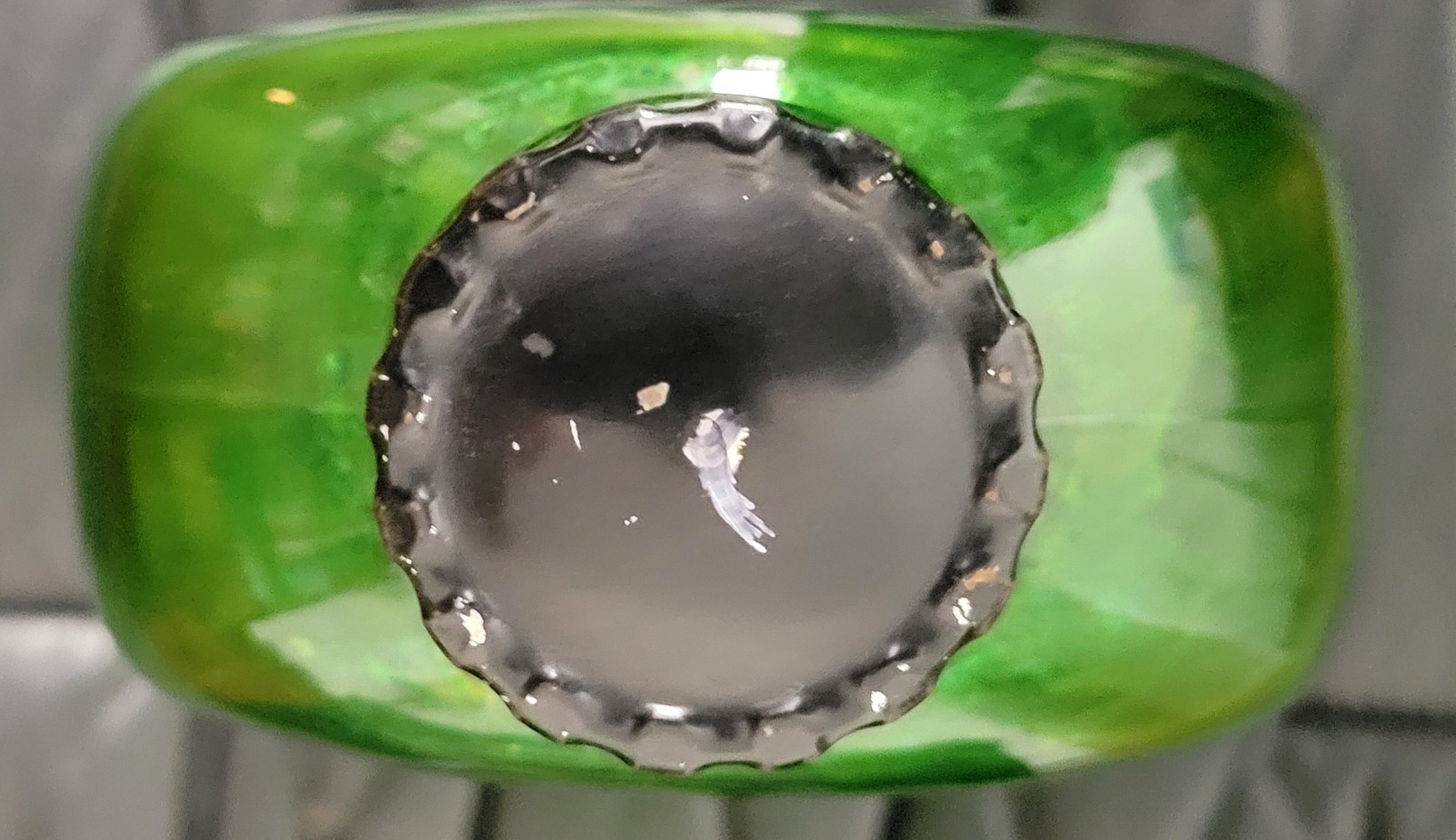 Antique Green Glass Refrigerator Water Bottle No. 1429-Penguin Design