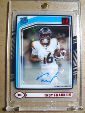 2024 Troy Franklin Clearly Donruss Red Stars Rated Rookie Autograph RC /49 🔥🔥
