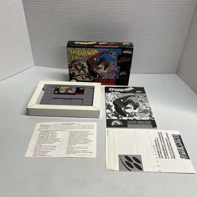 Spider-Man and The X-Men in Arcade's Revenge for SNES CIB Complete in Box