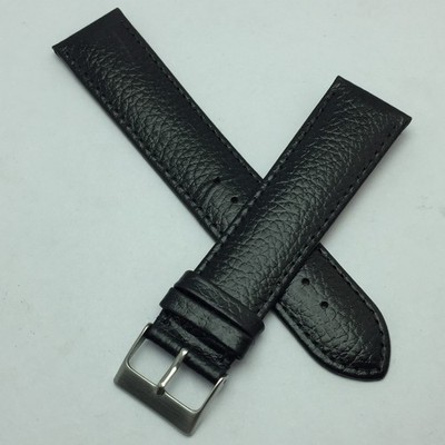 22 mm Stailer Echt Leather Black Men s Watch Band Strap ETS47BAS2