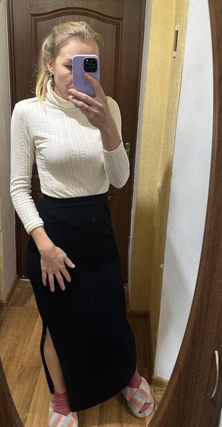 Women Ballin Skirt Black Wool 38 / M / 46
