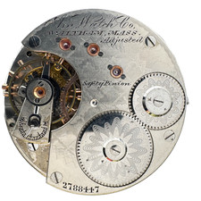 Antique 16s 1887 Waltham Roman Mechanical Hunter Pocket Watch Movement Am.W.Co.