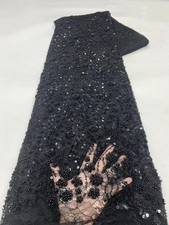Luxury Sequins Lace Fabrics Beaded Embroidery...