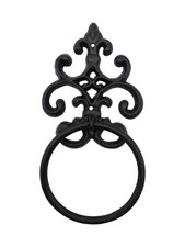 Victorian Scroll Decorative Towel Ring, Heavy Duty Cast Iron Hand Towel Holde...