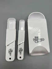 Pampered Chef Adjustable Measuring Spoon Cup Set Tablespoon Teaspoon Cup White