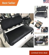 Black Polyester Mesh Golf Cart Seat Cover Set - Fits Yamaha, Club Car, EZGO