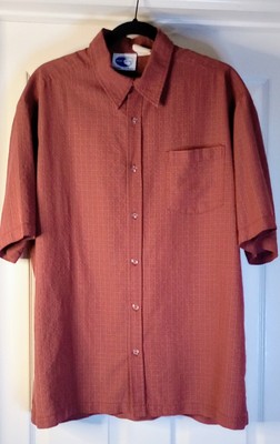 Dive N Surf Men's Vintage Short Sleeve Button Down Shirt Redondo Beach Cotton LG