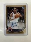Bowman Chrome Alex Sarr Washington Wizards Gold Refractor Auto /50
