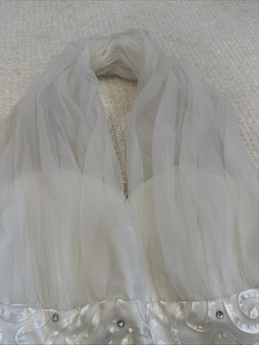 Off-white midi Dress Tulle Marilyn Monroe dress sparkles satin - Picture 6 of 16