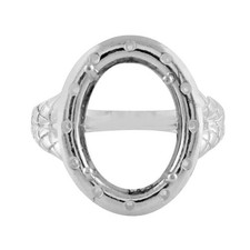 Semi Mount Ring 12X16MM Cushion Shape Slice Cut 925 Sterling Silver Ring